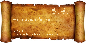 Veintraub Ágnes névjegykártya